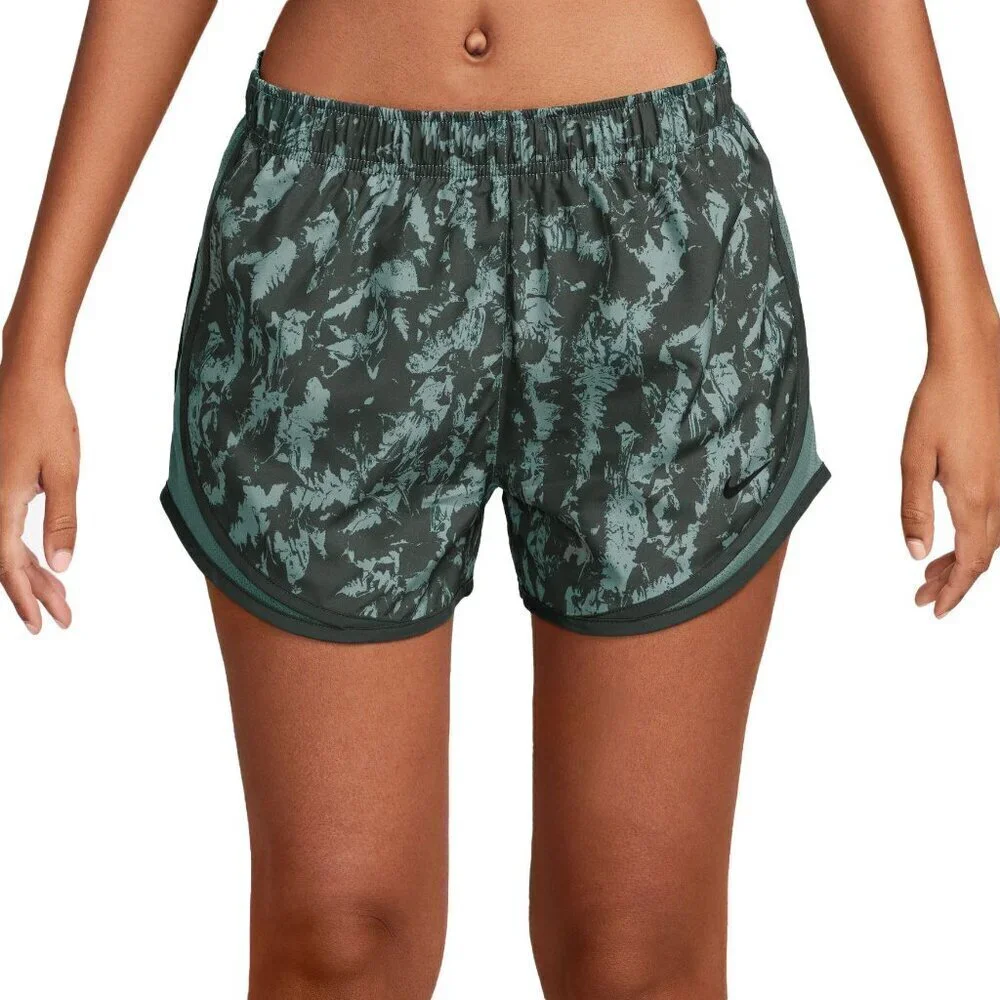 NWT Nike Dri-Fit Mesh Tempo Green Printed Running Shorts